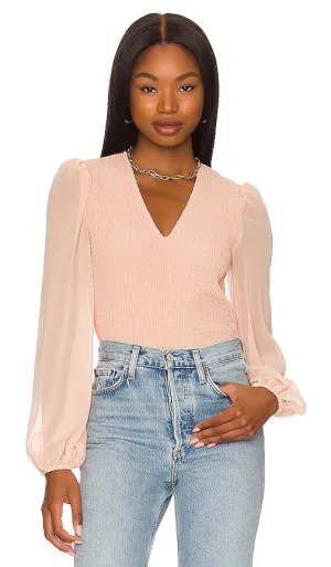 1. STATE V Neck Blouse in Pink
