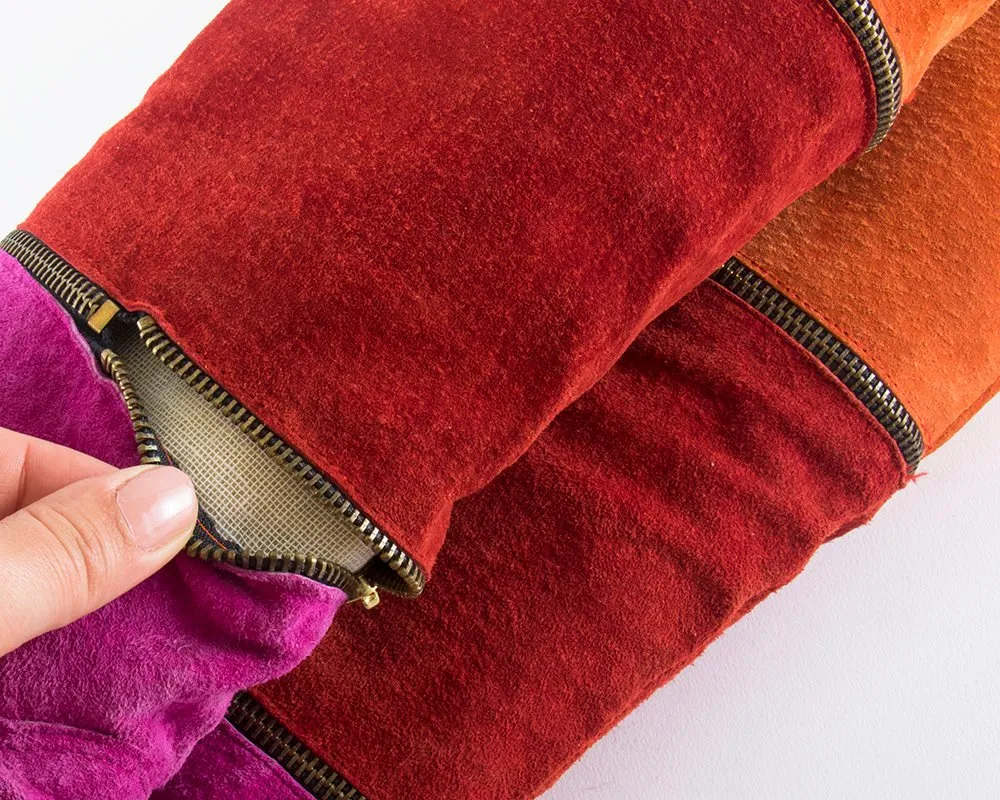 1980s Suede Rainbow Striped Over the Knee Boots | size US 7/7.5