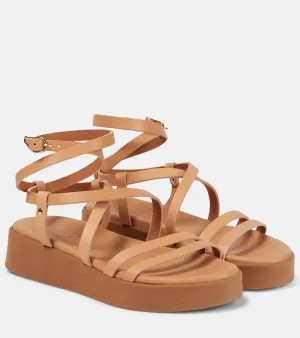 Ancient Greek Sandals Aristea leather platform sandals