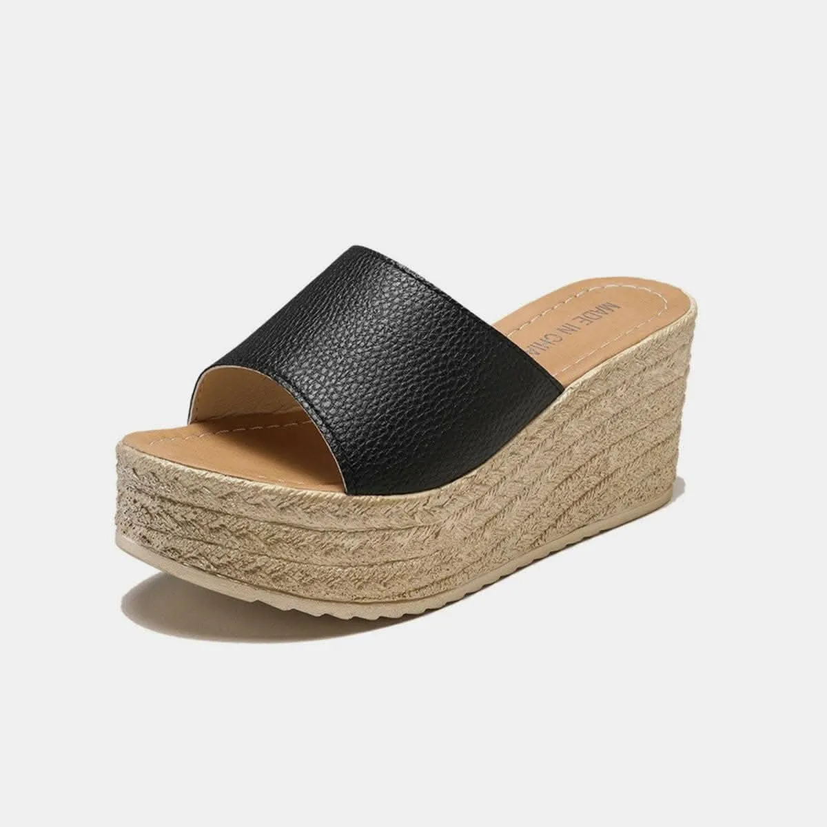 Chic open toe elevated sandals