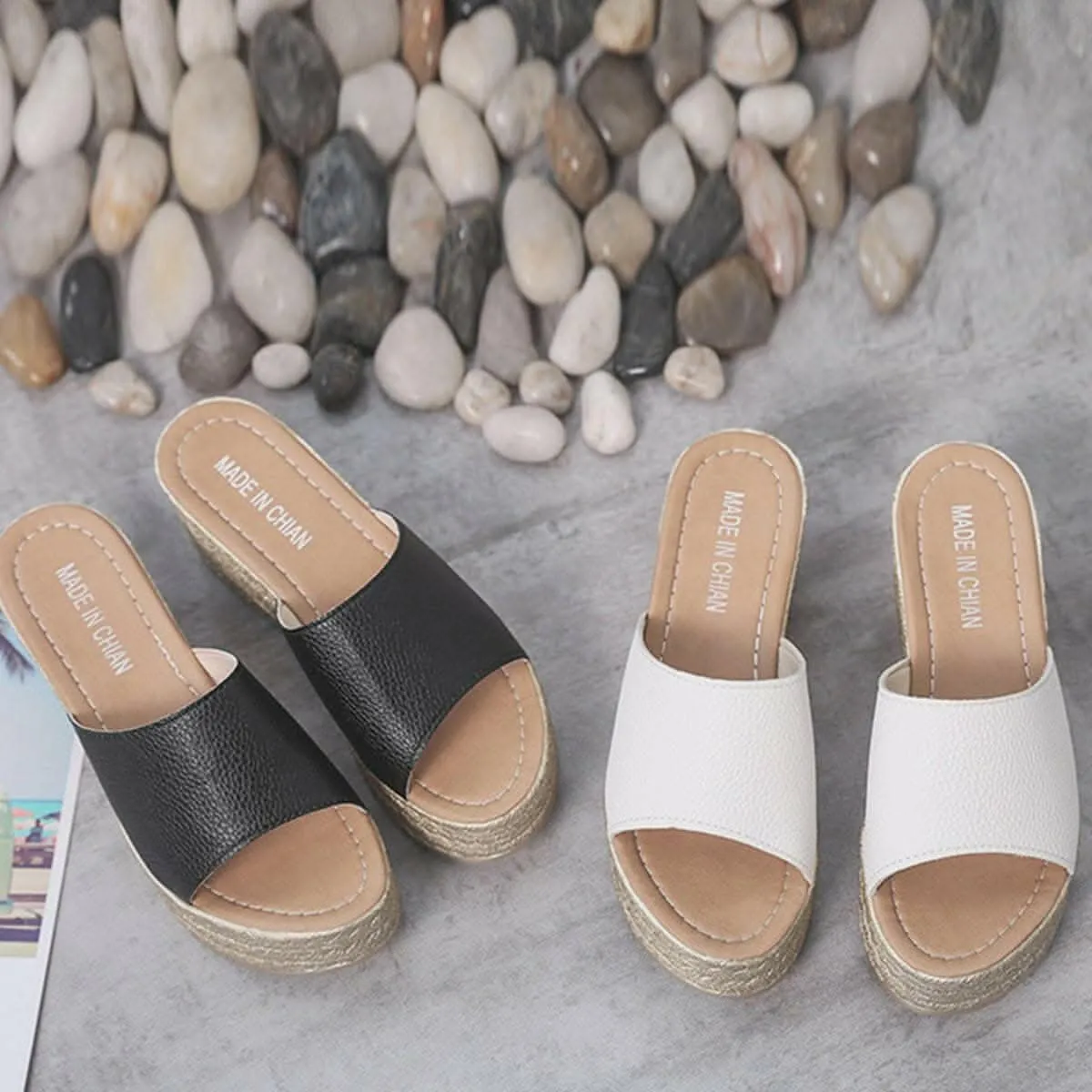 Chic open toe elevated sandals