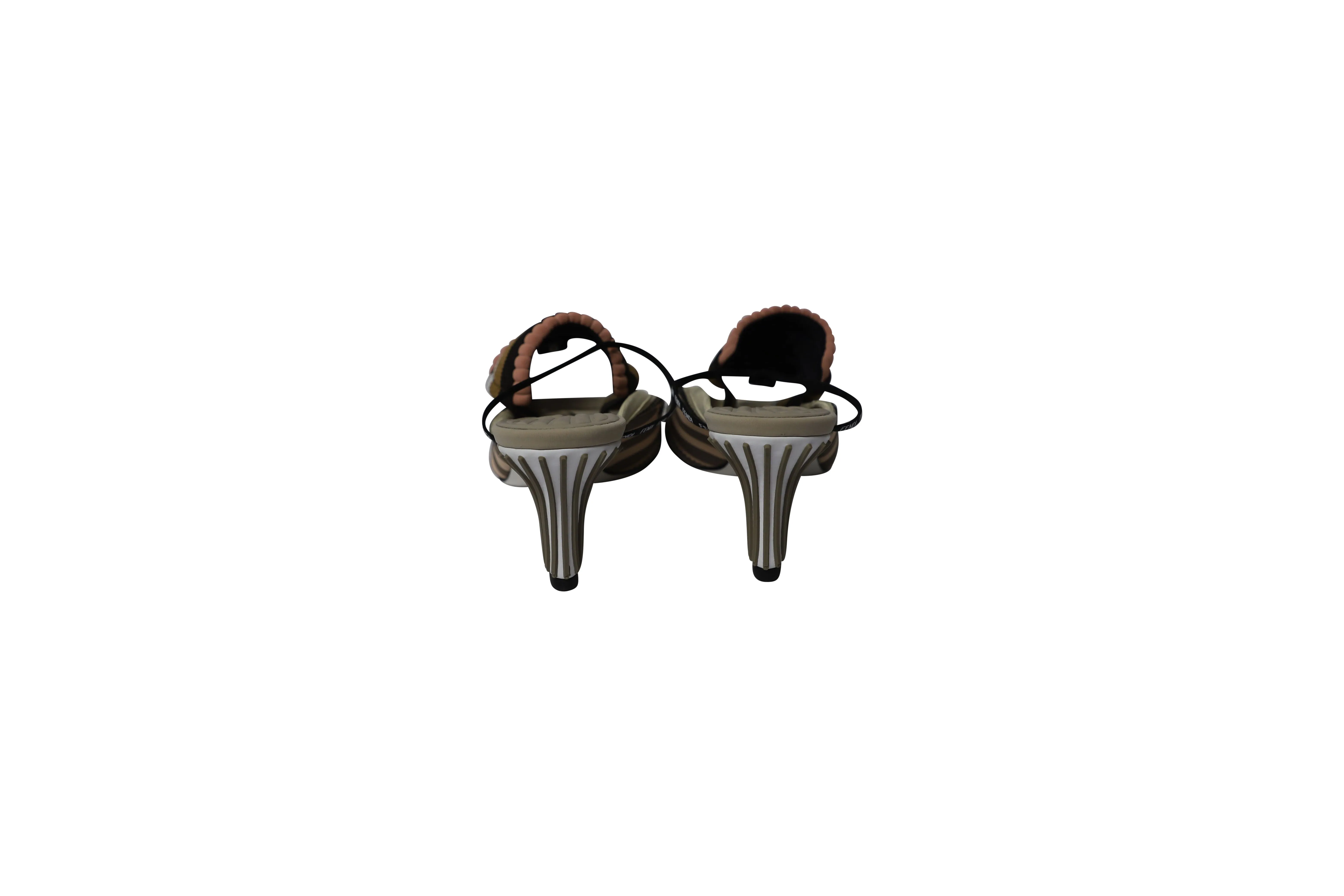 Fendi 70mm Ankle Strap Sandals in Multicolor Synthetic