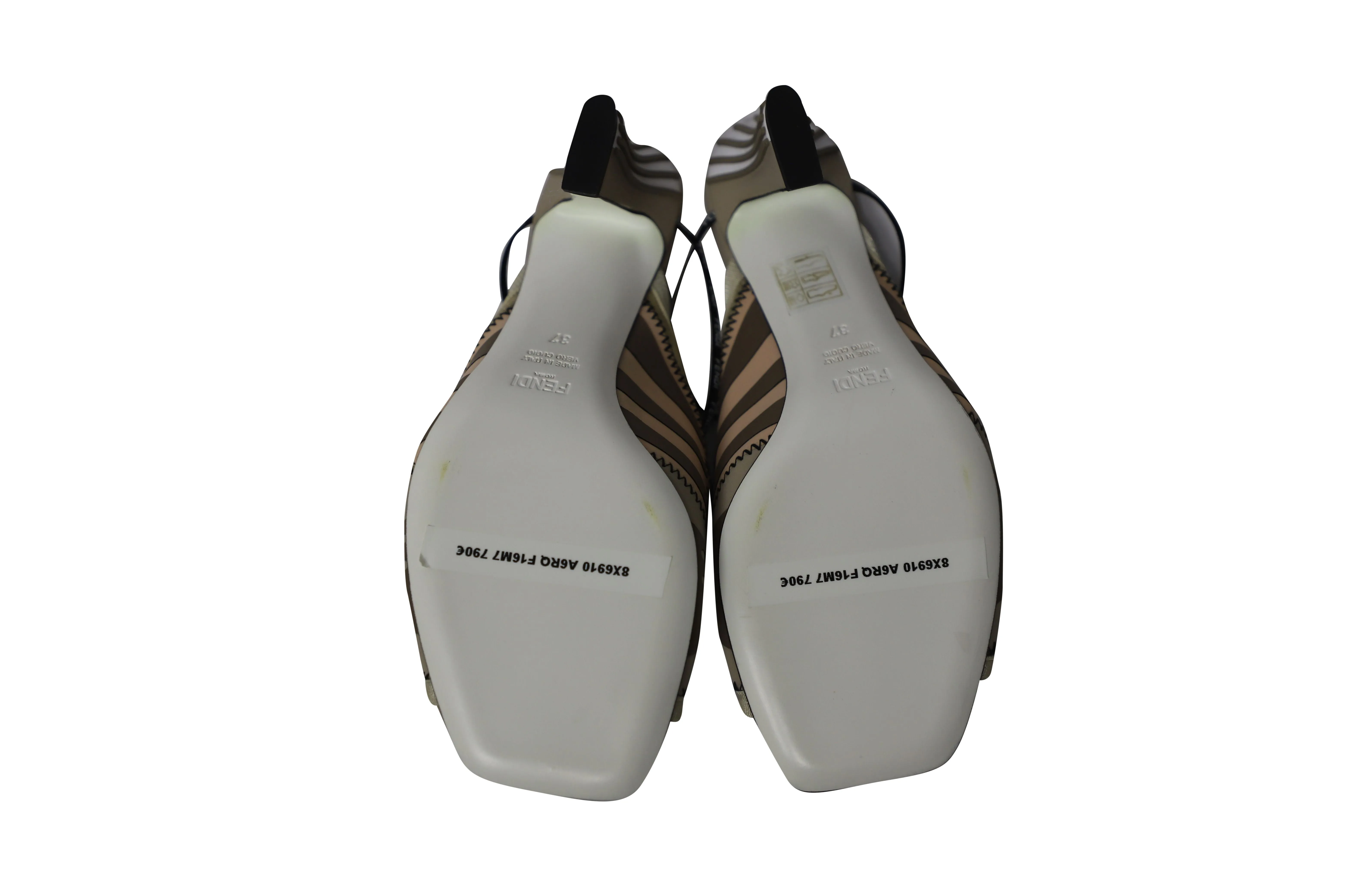 Fendi 70mm Ankle Strap Sandals in Multicolor Synthetic