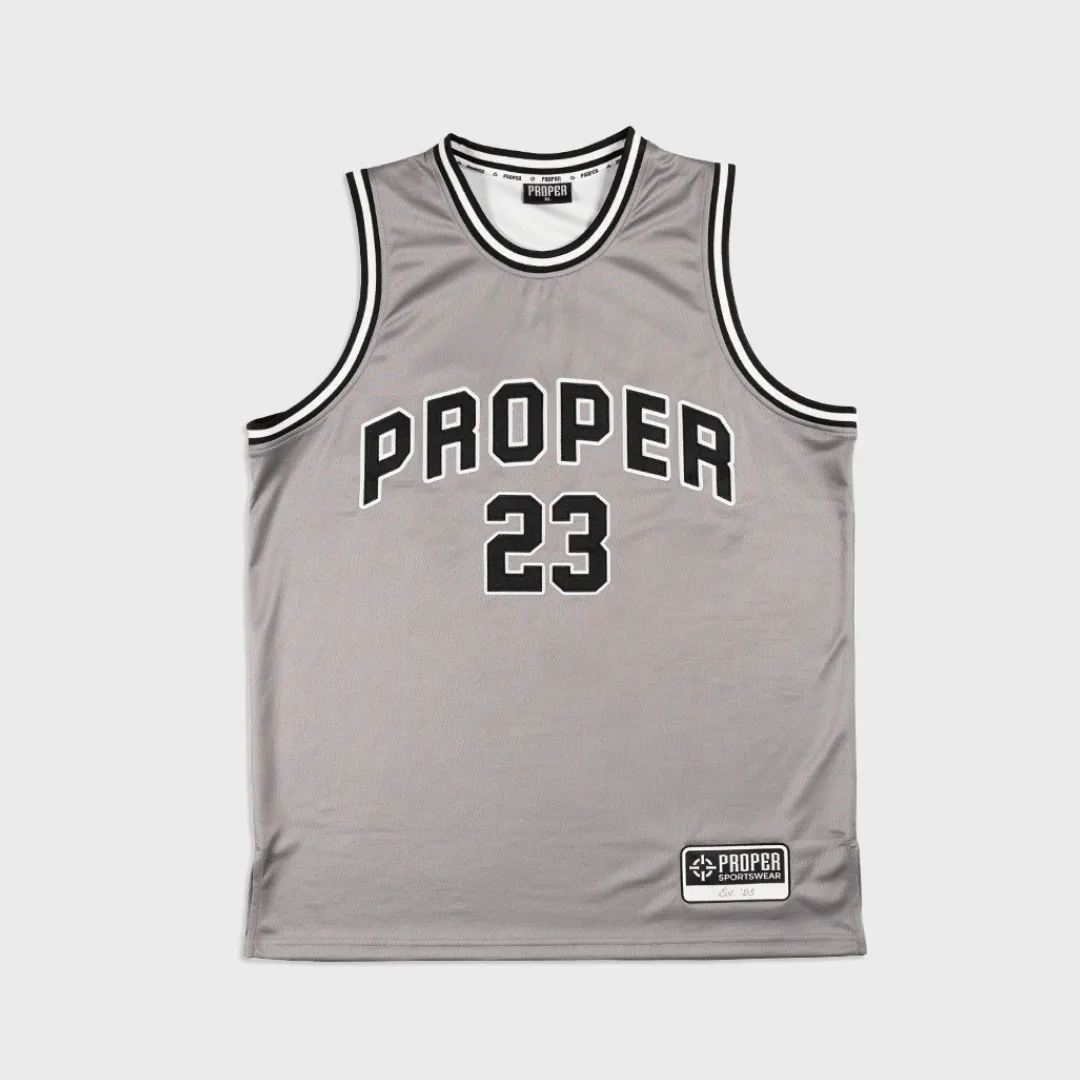 PROPER KIDS TARGET STREET JERSEY GREY/BLACK