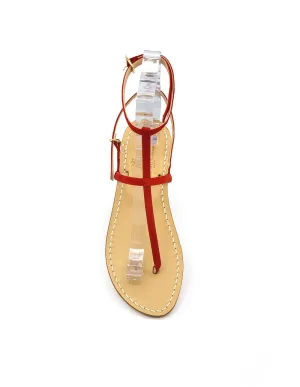 RED SUEDE SLAVE SANDALS (ART. DS2403CR)