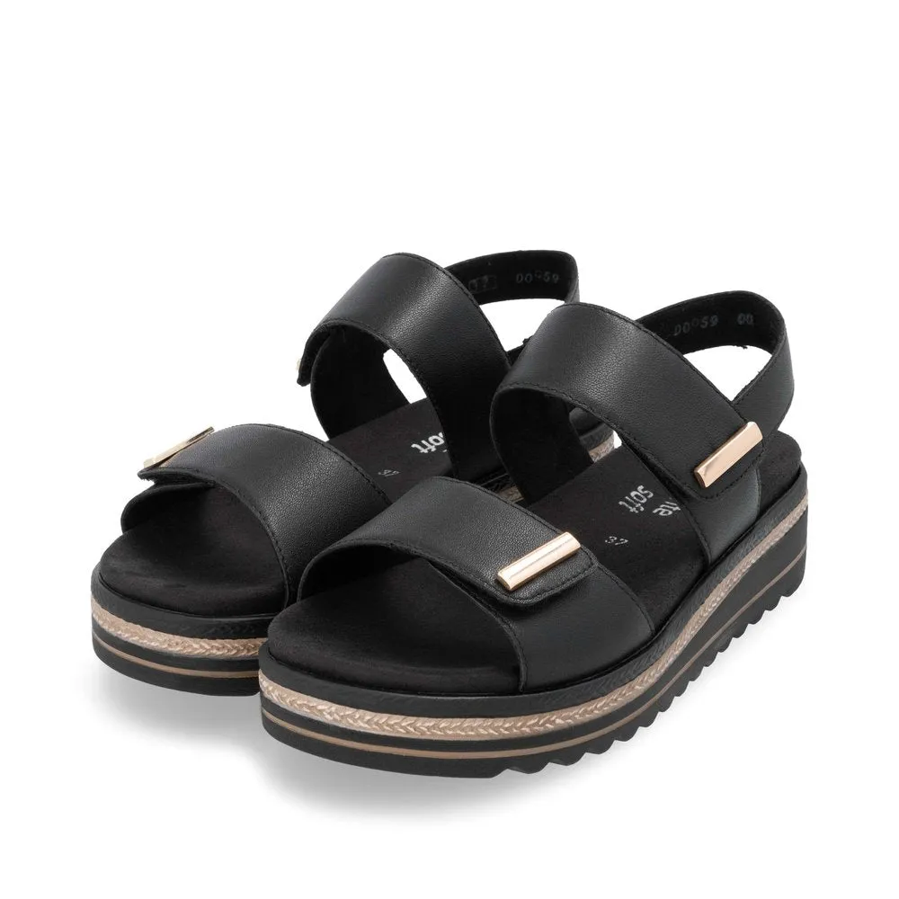 REMONTE JOCELYN 59 WEDGE BLACK