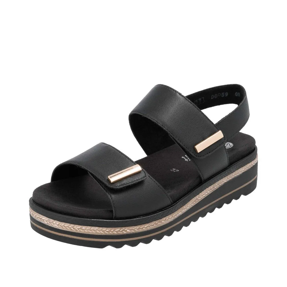 REMONTE JOCELYN 59 WEDGE BLACK